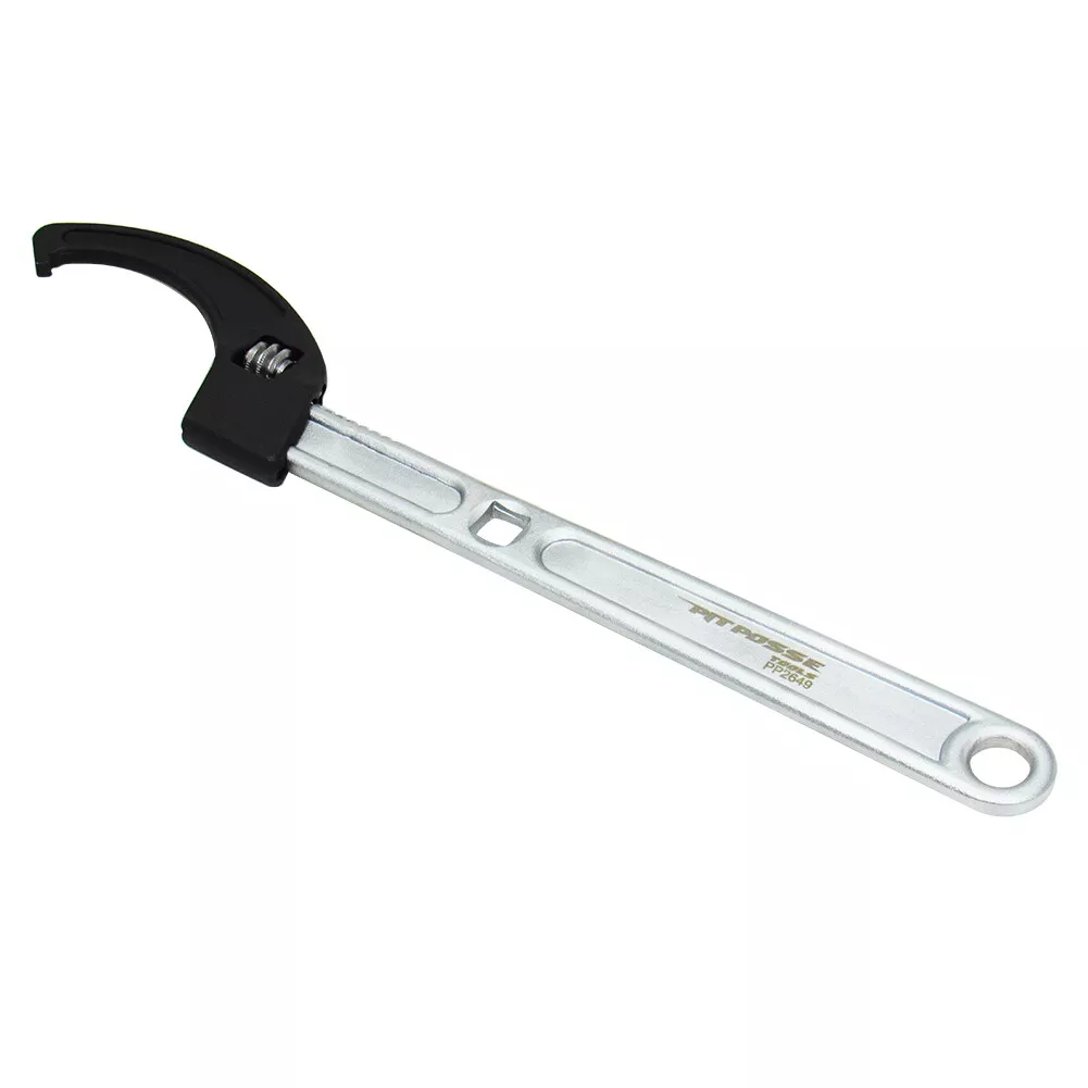 Pit Posse Adjustable Steering Stem Nut Wrench Steel w 3 8 Torque Drive Cutout