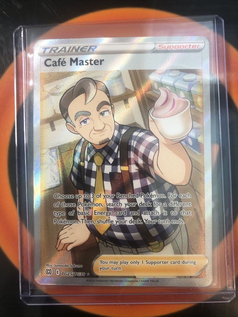 cafe master pokemon card full art Cafe Master TG25/TG30 Brilliant Stars Full Art Ultra Rare pokemon TCG NM