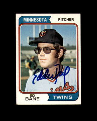 Ed Bane Hand Signed 1974 Topps Minnesota Twins Autograph