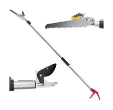 Mesoga 4.4-7.2 Foot Tree Pruner 2 Sections Extendable 4 Nodes Adjustable, Cut...