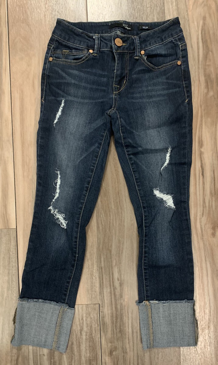 Women's 1822 Denim Cropped 'Taylor' Cuffed Hem Jeans- Size 25 EUC