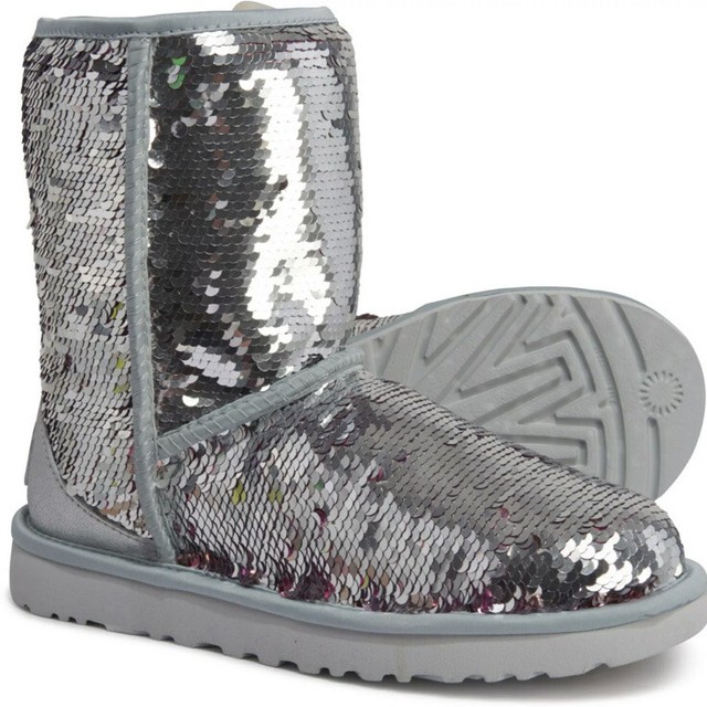ugg silver sequin boots