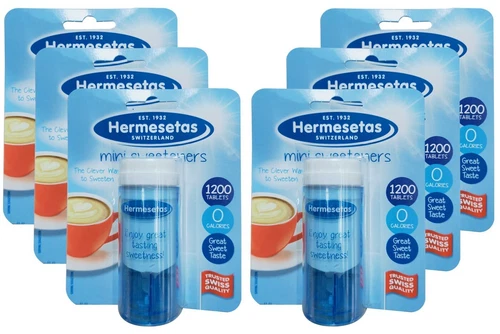 Hermesetas Mini Sweeteners Original Calorie Free Tablets 1200- Pack 6 - Picture 1 of 2