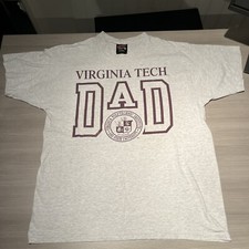 Vintage Single Stitch Virginia Tech Dad T-shirt Size Large