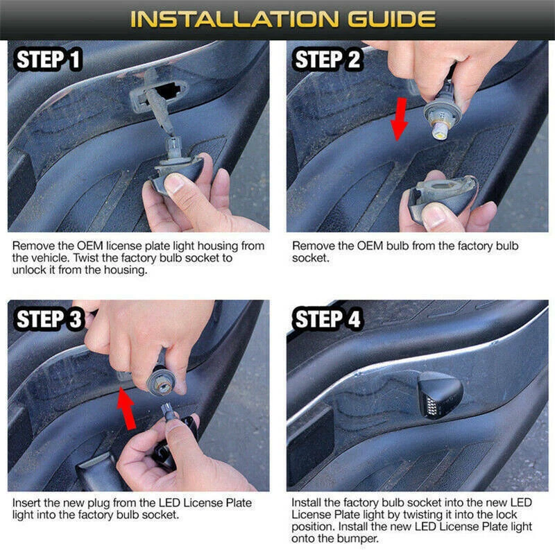 2 Piezas Luces Led Para Frontier D40 Armada Titan Placa De Matrícula Etiqueta De Luz Foto 4 de 4