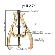 6 Inch Bearing Gear 3 Jaw Hub Puller Remover Tool Reversible Quad Motorbikes ATV