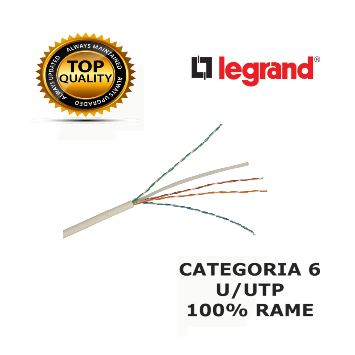 presa di rete dati rj45 cat6 cat6a, cat7 compatibile vimar plana colore bianco