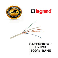 CAVO DI RETE CAT 6 UTP Ethernet LSZH CAVO LAN BTICINO LEGRAND 632725 BIANCO