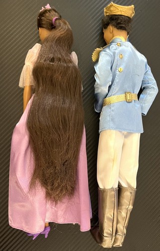 2003 Barbie Rapunzel & Prince Ken Dolls Fairy Tale Collection African American - Picture 3 of 6
