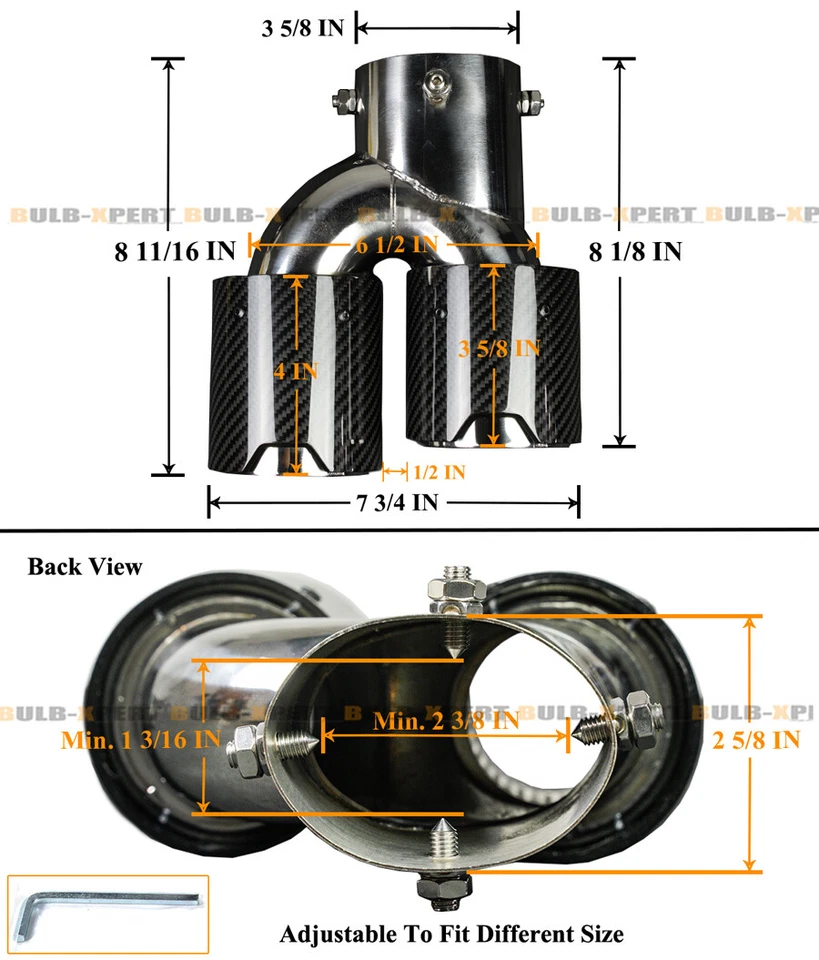 PARA BMW G20 M340i 330i 2019-25 FIBRA DE CARBONO ACERO INOXIDABLE CUÁDRUPLE PUNTA DE ESCAPE ACABADOS Foto 3 de 4