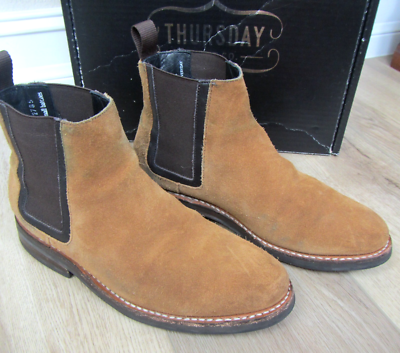 THURSDAY BOOT CO HONEY SUEDE DUKE WOMENS SIZE 6 LEATHER  display picture 3
