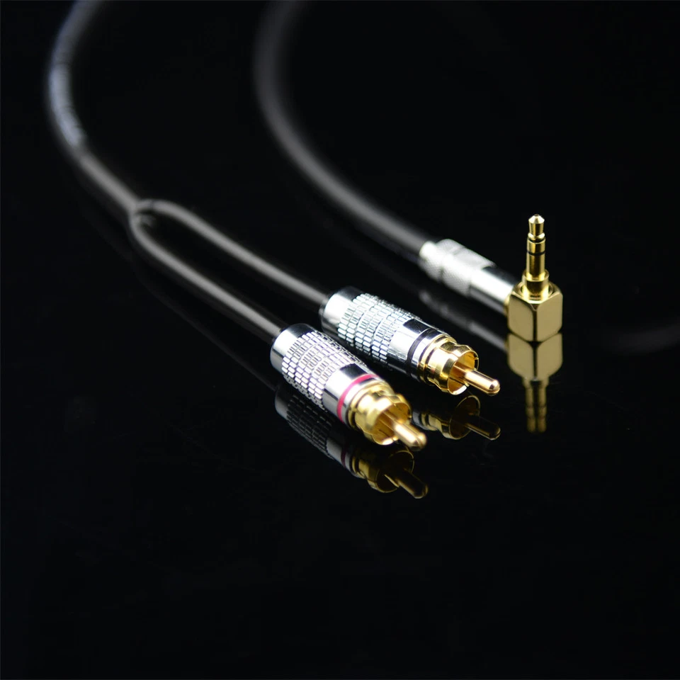 Audiophile Audio Cable Stereo 3.5mm Male to 2 RCA for MP3 CD IPAD iPod Speakers - Image 2 of 4