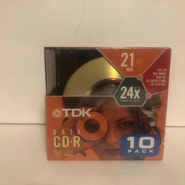 TDK Data CD-R Disc 21 Min CD-RW Digital Cameras MP3 Computers 10-Pk New - Image 3 of 4