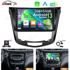 DAB+ Android 13 Autoradio GPS 64G Für Nissan X-Trail Qashqai j11 Rouge 2013-2018