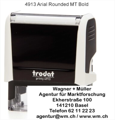 Stempel Firmenstempel Trodat Printy 4913 bis 6 Zeilen - Arial Rounded