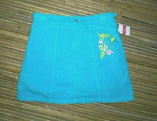 NWT FRESH PRODUCE XL Embroidered Cruiser Skort Skirt Shorts Luna Turquoise New