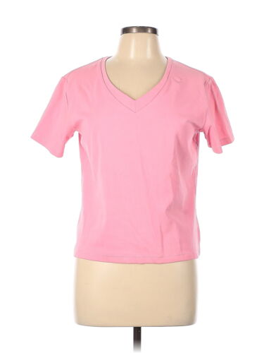 Talbots Women Pink Short Sleeve Top L - image 1