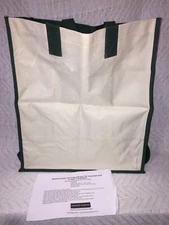 NEW Johnson Plastics Green and Natural Reusable Two Handle Shopping Bag