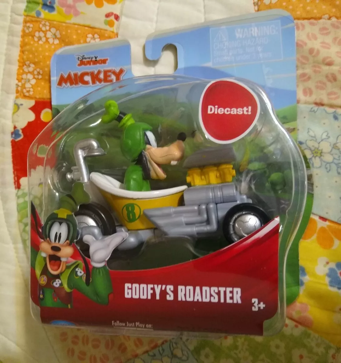 Mickey Mouse Die Cast Vehicles, Goofy Roadster, Kids Toys for Ages