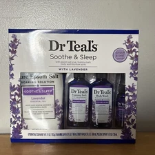 Dr Teal's Pure Epsom Salt Lavender,Body Lotion,Wash,Foaming Bath,Gift Set 4pc