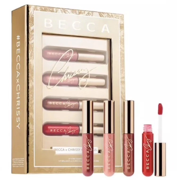 Becca x Chrissy Teigen Cravings Lip Icing Glow Gloss Kit Lipgloss Holiday Set