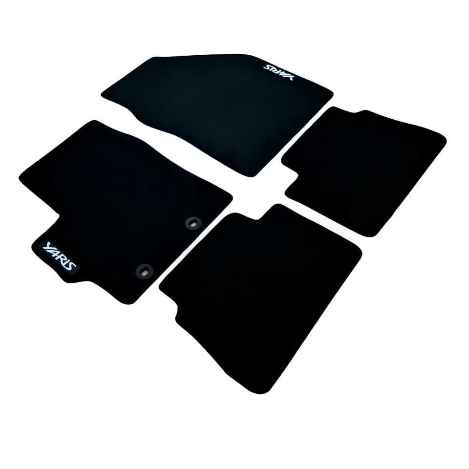 Alfombrillas de coche para Toyota Yaris terciopelo impermeables negras alfombras forros automáticos Foto 3 de 4