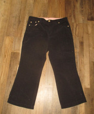 LANDS' END womens SZ 12 black corduroy flat front pants