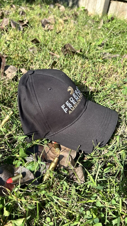 Gorra de béisbol Federal Premium munición negra ala curva ajustable bordada Foto 4 de 4