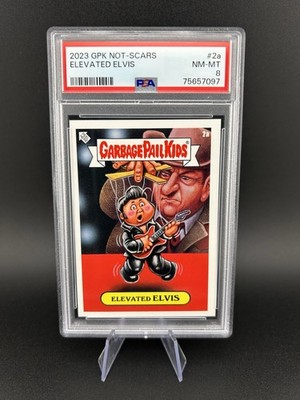  2023 Topps Elevated Elvis Garbage Pail Kids GPK Not-Scars Graded PSA 8