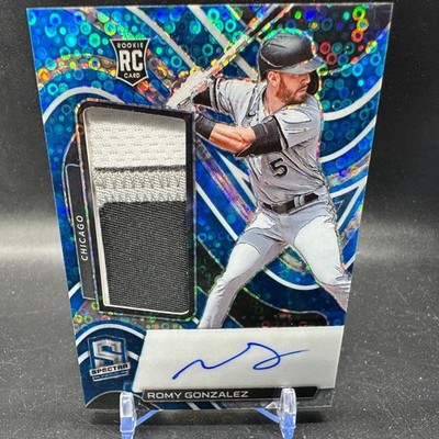 Romy Gonzalez Auto Spectra Patch Blue Donuts /99 2022 Panini Chronicles RC
