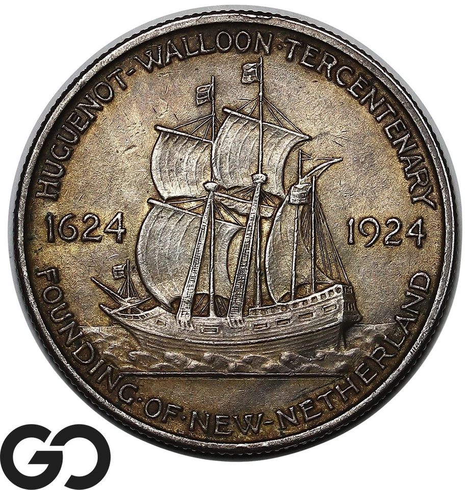 1924 Huguenot Commemorative Half Dollar - Image 2 of 3