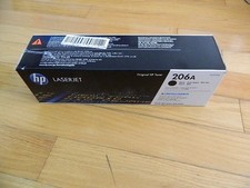 GENUINE HP 206A BLACK Toner Cartridge LaserJet PRO M255 MFP M282 M283 NEW SEALED