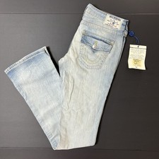 True Religion Bootcut Jeans Women  s Size 27 Light Wash Flare Y2K NWT