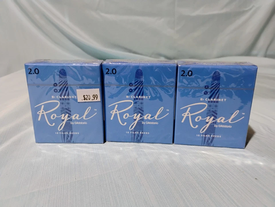 7 cajas de cañas de clarinete Rico/Royal nuevas 70 cañas en total - fuerza 2 y 3,5 Foto 2 de 4