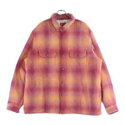 supreme shearling lined flannel shirt