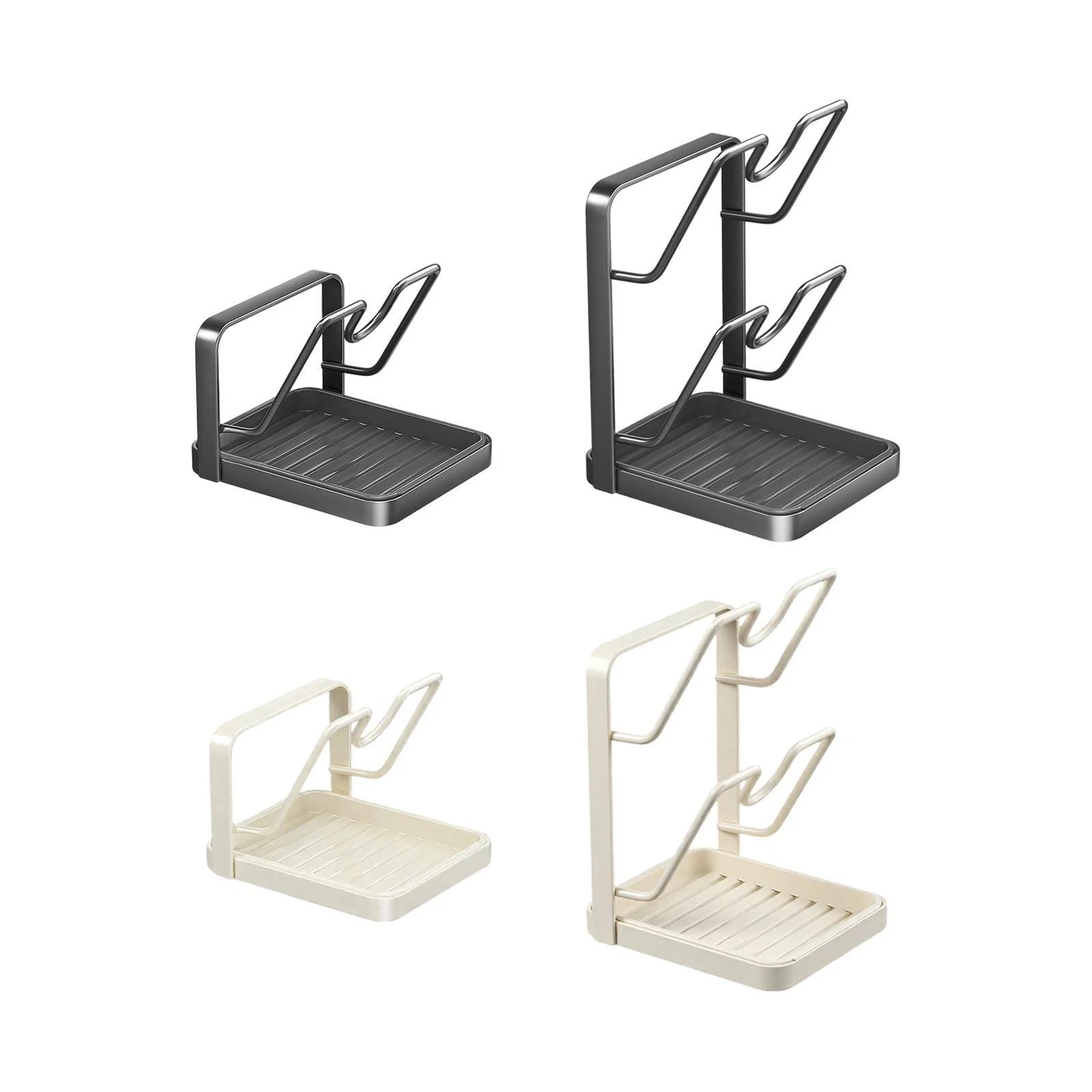 Pot Lid Storage Rack Anti Slip Spoon Rest for Stove Top Countertop Cooking