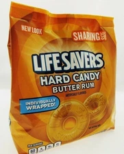 Lifesavers ~ Butter Rum ~ Individually wrapped Hard candy ~ 14.5oz Bag