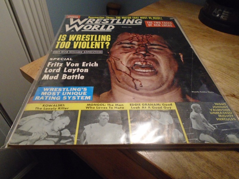 WRESTLING WORLD OCTOBER 1964 BRUNO SAMMARTINO LOU THESZ FRITZ VON ERICH WWWF