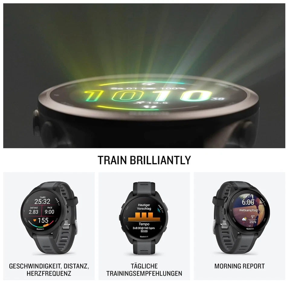 Garmin Forerunner 165 Laufuhr Smartwatch AMOLED GPS NEU OVP - Bild 2 von 4