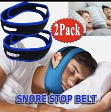 2-Pack Anti Snore Chin Strap Stop Snoring Belt For Sleep Apnea Support Solution