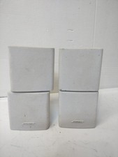 Set of 2 Bose Double-Cube Acoustimass Lifestyle Speakers Surround Sound White