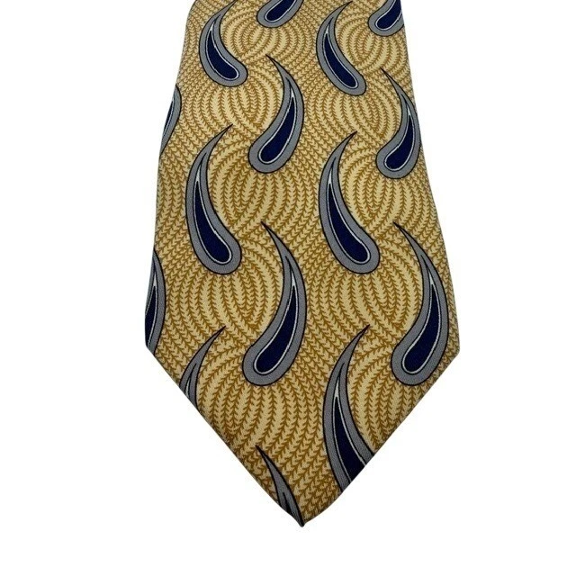 Cravate Homme Roundtree & Yorke 100% Soie Faite Main - Modèle Large, Motifs Géométriques Multicolore, Occasion De Qualité