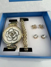 The Skyline Collection Step Into Style Watch, Bracelet 2 Pair Earrings Set Gift