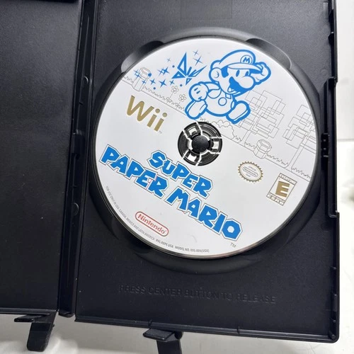 Super Paper Mario Nintendo Wii 2007 DISC ONLY Tested WORKS