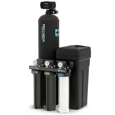 PRO+AQUA Whole House Water Filtration System with 65,000 Grain Softener