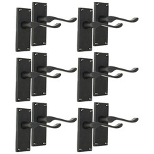 Matt Black Victorian Scroll Door Handle - Modern Elegant Matt Black Finish 6