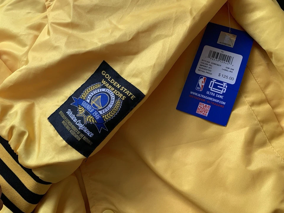 Chaqueta Golden State Warriors Ultra Juego Bordada Estilo Vintage Talla XL NBA Foto 4 de 4