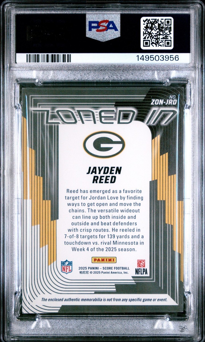reidan_collage　0925 2025 Score - Zoned in Jayden Reed #ZON-JRD Jerseys (MEM) for sale
