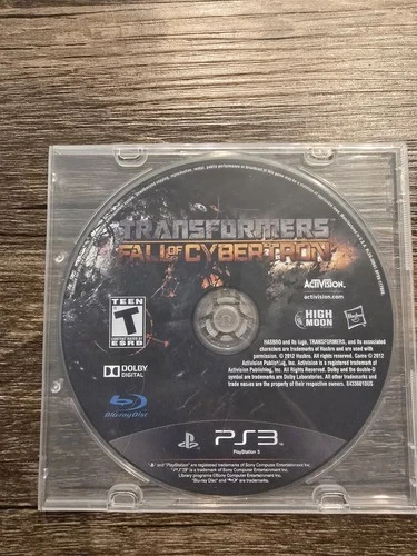 Activision Transformers: Fall of Cybertron PS3 Action Adventure 2012, DISC only