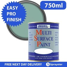 Bedec MSP Multi-Surface Paint Interior/Exterior Evergreen Green Satin 750ml